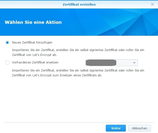 SSL Zertifikat von Let's Encrypt auf Synology NAS mit DSM 6.0 hinzufügen SSL Zertifikat von Let’s Encrypt auf Synology NAS mit DSM 6.0 hinzufügen