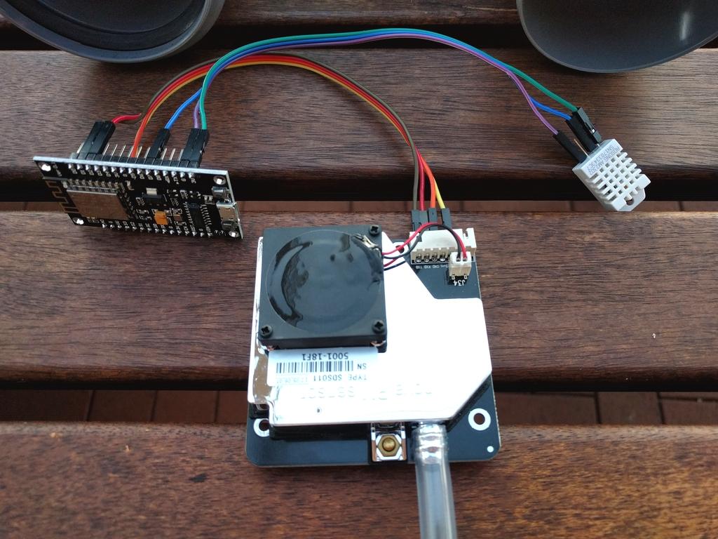 Verkabelung des Feinstaubsensor