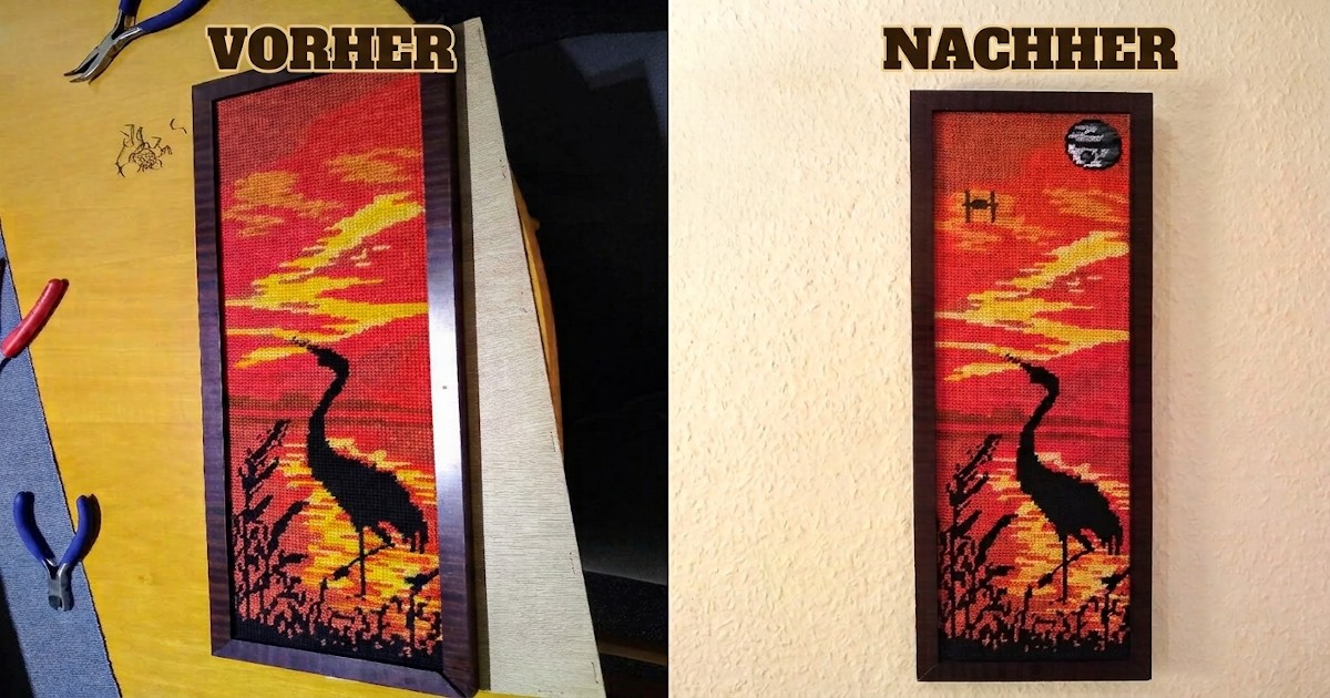 Gobelin vorher - nachher