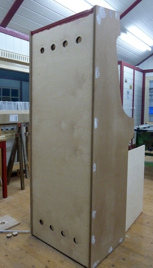 Rear panel with holes for the ventilation