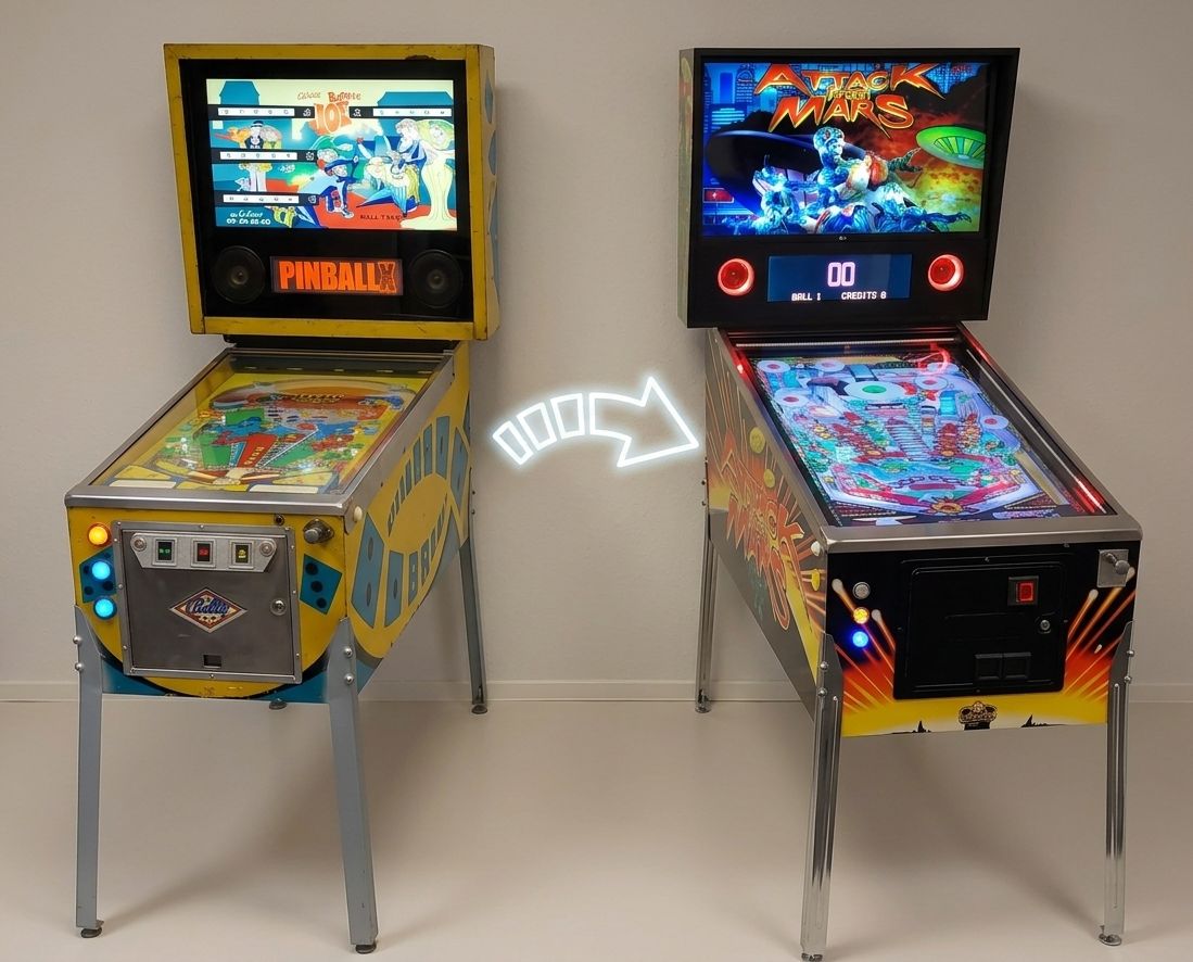 escucos Little Joe Virtual Pinball versus Attack from Mars Virtual Pinball Machine
