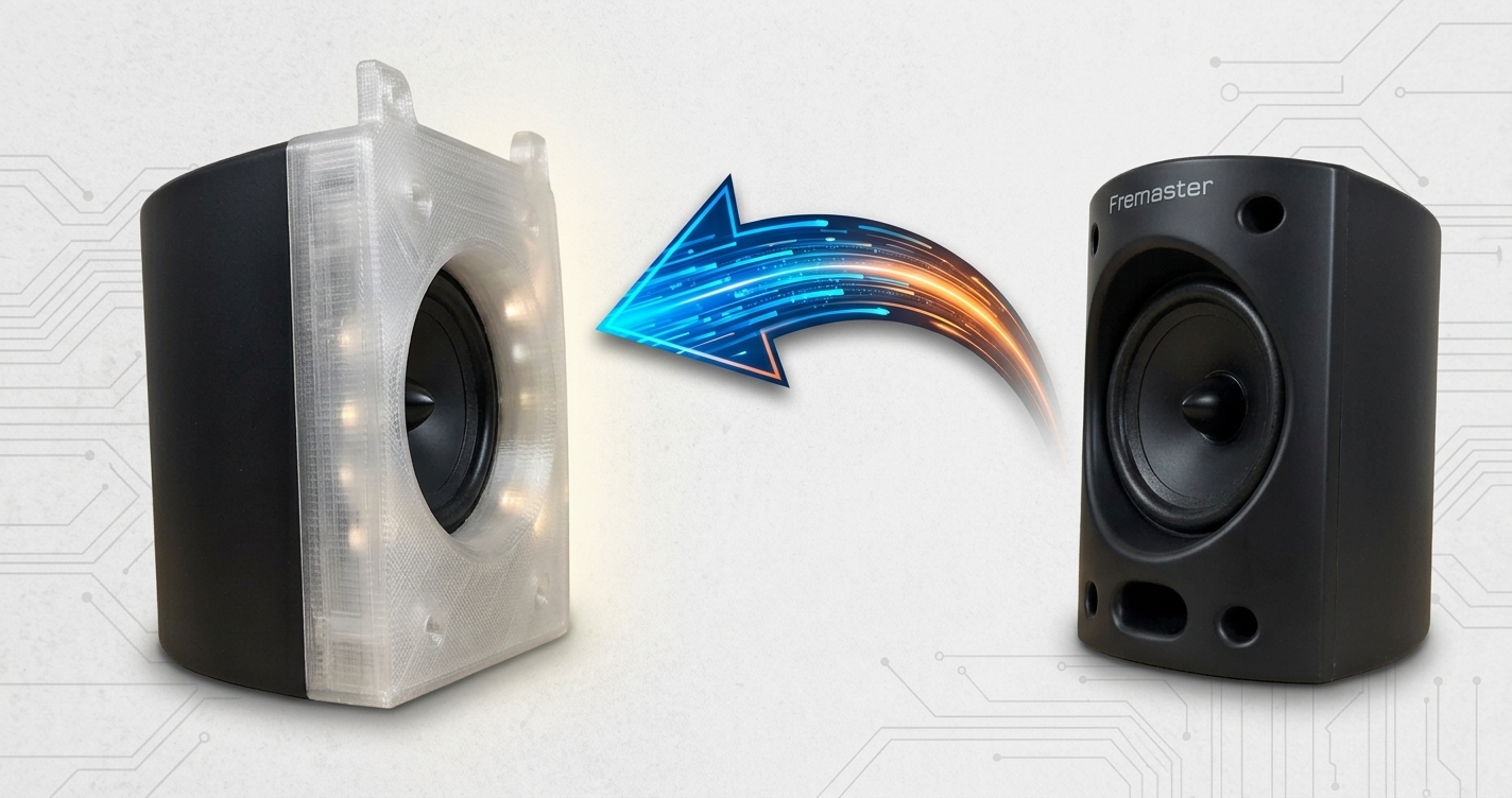 Neue Frontblende per 3D Druck für die Lautsprecher